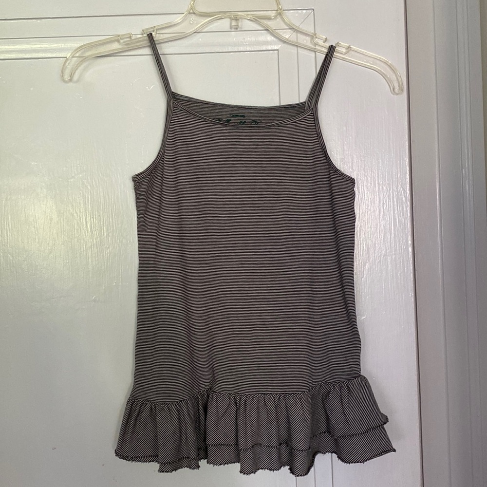 Crewcuts Collectible girls top; sz 8; black/white stripped; spaghetti straps;ex